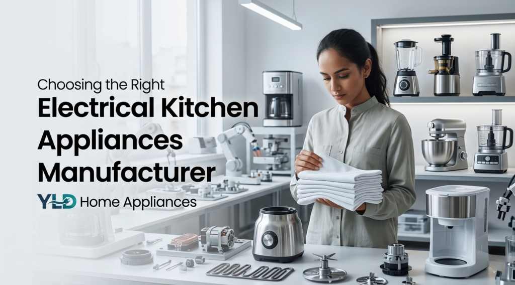 How to Find a Reliable Digital Air Fryer Manufacturer in China? 3 Woman organizing kitchen appliances display