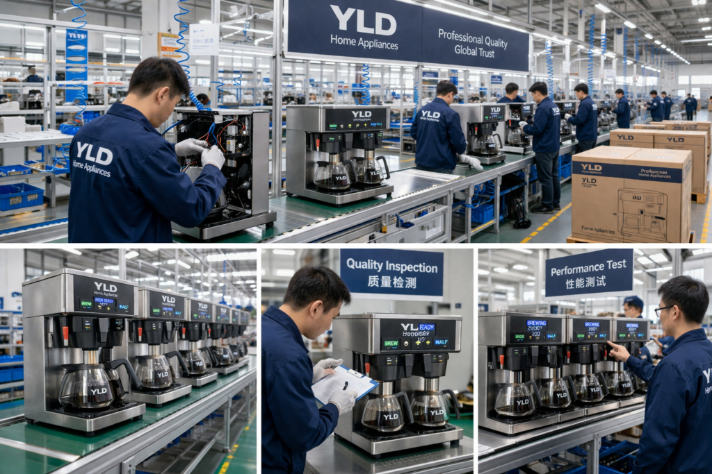 Commercial Coffee Brewer Machine: How to Choose the Right OEM Manufacturer for Bulk Orders in 2026 3 Commercial Coffee Machine Factory Production Line in China