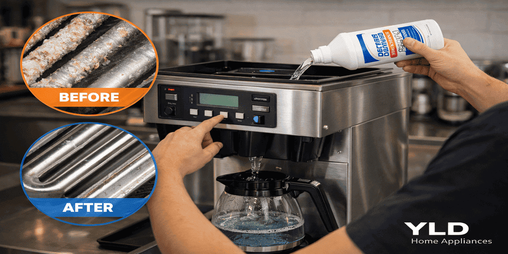 coffee machine descaling guide removing mineral buildup for better commercial machine performance