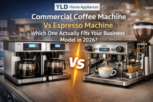 commercial coffee machine vs espresso machine business comparison guide 2026 YLD Home Appliances